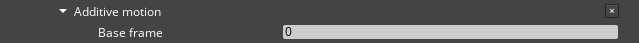 The Scene Settings Motions tab Additive motion modifier.