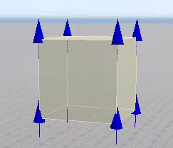 Direction of the PhysX Force Region.