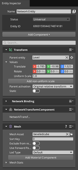 Starting Network Entity