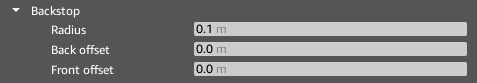 Backstop properties of the Cloth component