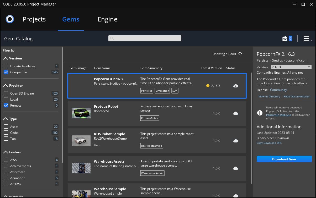 Visibility buttons on the Remote Sources page