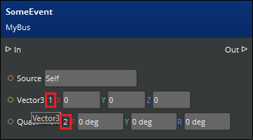 Default parameter names displayed