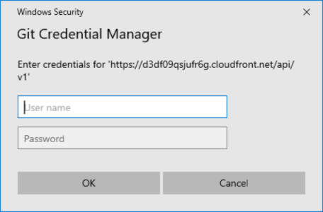 Git Credential Manager asking for credentials for an https URL